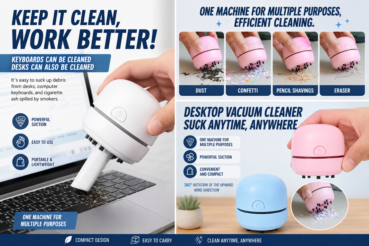 mini desktop vacuum